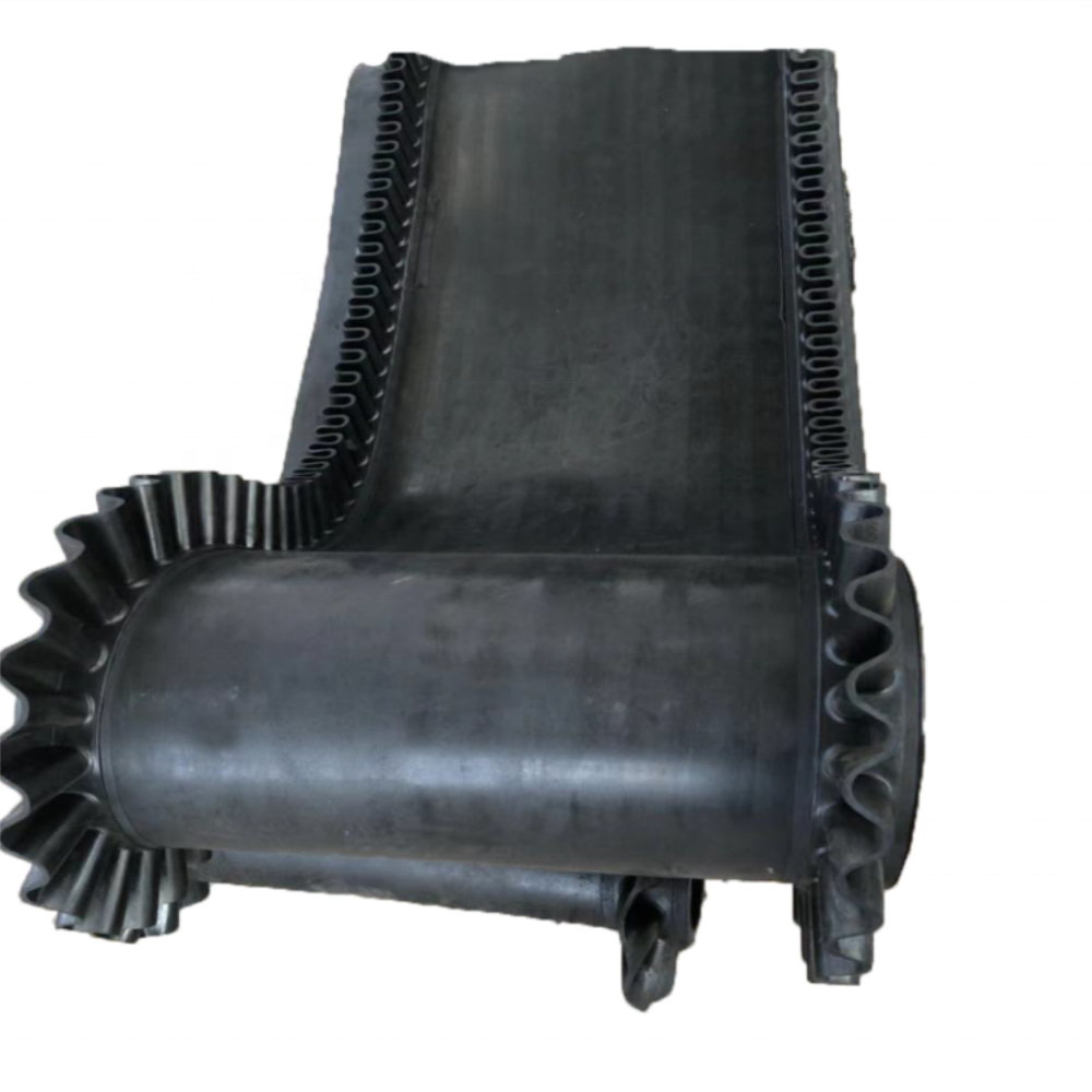 ENDLESS RUBBER CONVEYOR BELT OF WEIGH FEEDER EP500/3-1 200mmW x 3P x 6 x 2 x 6200mmL with Slide Wall