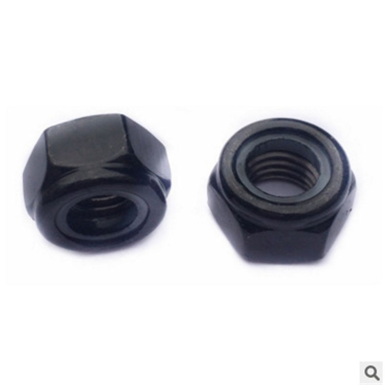 #5-40 6-32 6-40 8-32 8-36 Steel Black Oxide Nylon-Insert Locknuts 