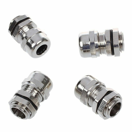 M50 M12 M40 2 Pcs M32 M20 M25 M16 Brass Nickel Plated Cable Gland