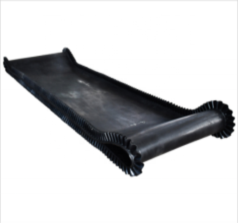 ENDLESS RUBBER CONVEYOR BELT OF WEIGH FEEDER EP500/3-1 200mmW x 3P x 6 x 2 x 6200mmL with Slide Wall