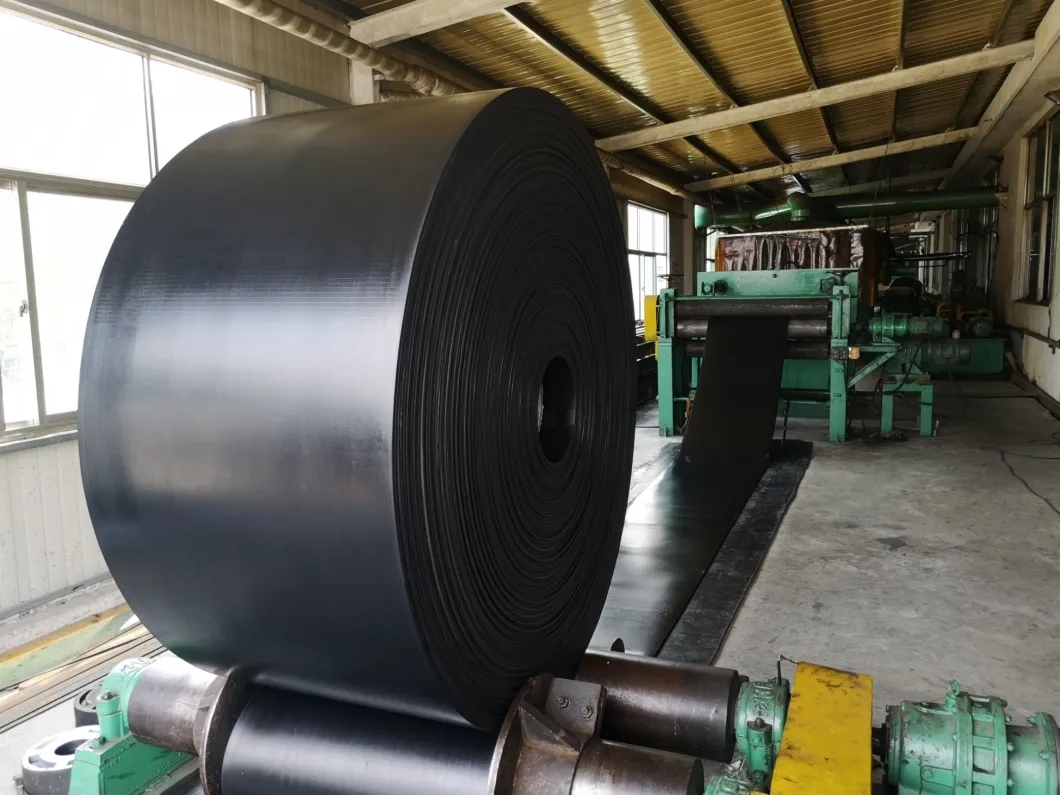 High Tensile Strength Durable Black Rubber Conveyor Belt